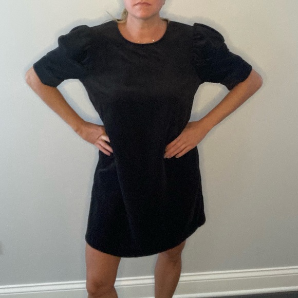 Who What Wear Corduroy Puff Sleeve Dress black size M - Picture 3 of 6
